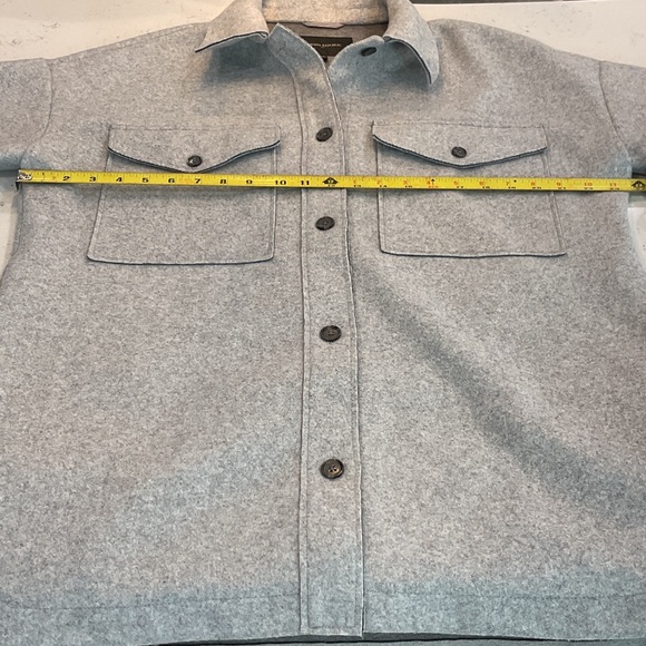 Banana Republic Light Gray Shirt Jacket MEDIUM - Picture 8 of 12